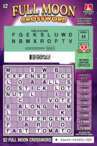 Full Moon Crossword Ticket Uncovered View