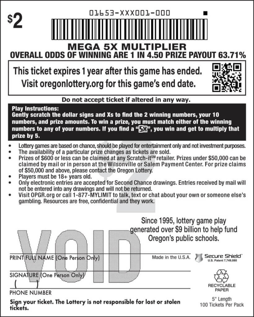 Extra 5 Mega 5X Multiplier - Lottery Scratch Tickets | Oregon Lottery