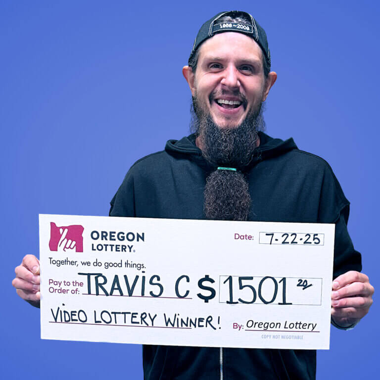 Video Lottery winner Travis C.