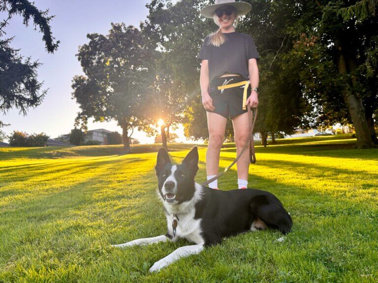 Kristina's training session with her dog Cody in a Pendleton park