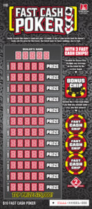 Fast Cash Poker scratch-it from Oregon Lottery