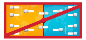an illustration of a playoff bracket is outlined in red and crossed out, signaling no