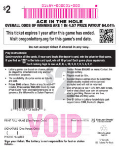 Ace in the Hole ticket back