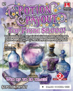 Potion Payout scratch-it from Oregon Lottery